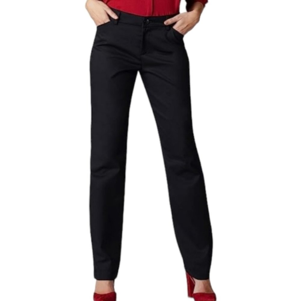 LEE Black  Regular Fit Straight Leg Mid Rise Pant Size 10 Short NWOT